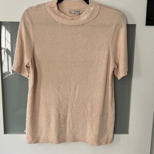 LOFT Short Sleeve Crewneck Top - Light Blush